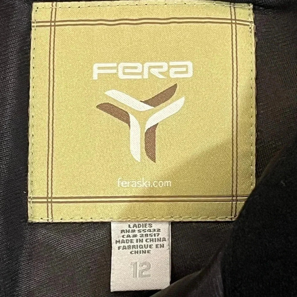 FERA Snowpants Womens Black Thermal Outdoor Ski Snow Pants size 10 - Picture 4 of 9